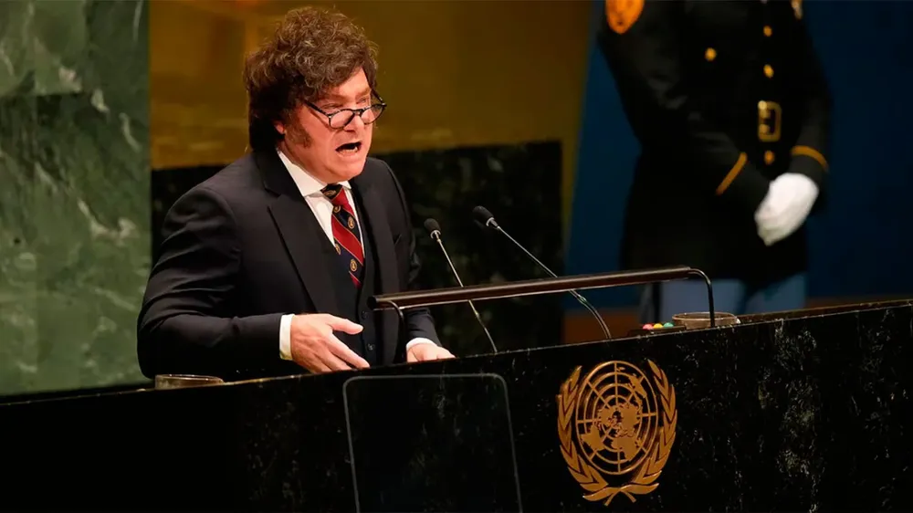 Javier Milei ante la Naciones Unidas a la que consideró como inútil