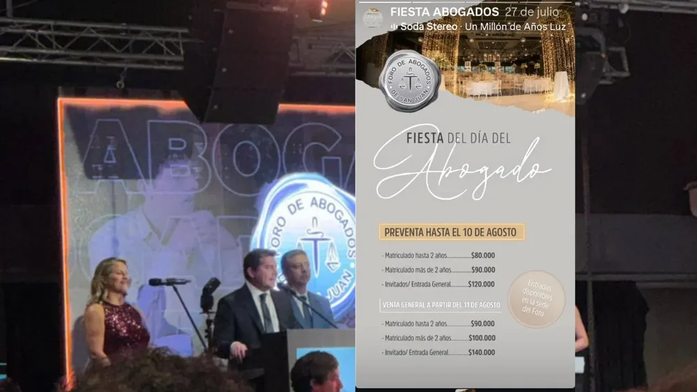 Orrego en la cena de los abogados
