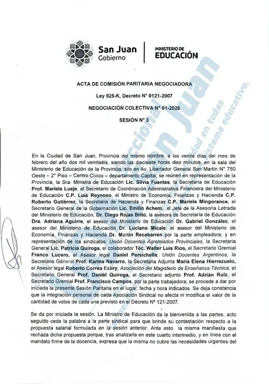 Acta Paritaria Nro 3