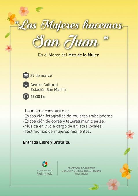 Flayer Las Mujeres Hacemos San Juan