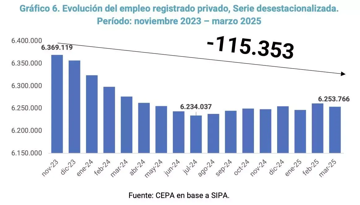 Grafico 6. Caída del empleo