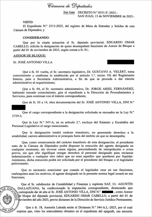 Decreto 0531-P-2025