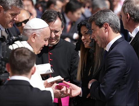 Uñac con el Papa